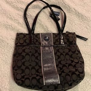 Coach purse with snakeskin